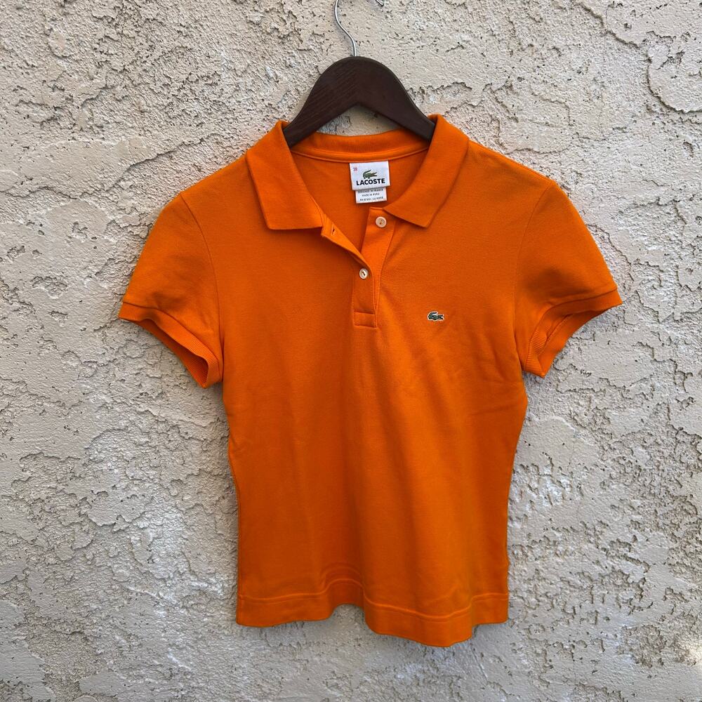 Vintage Lacoste Orange Classic Polo Shirt Size Womens 38 - Picture 1 of 4